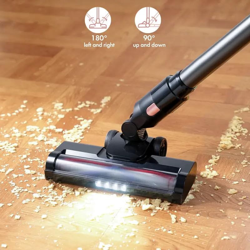 Cordless Vacuum Cleaner with 28Kpa Suction, 380W Brushless Motor, 50 Min Runtime, Home Cleaning Companion