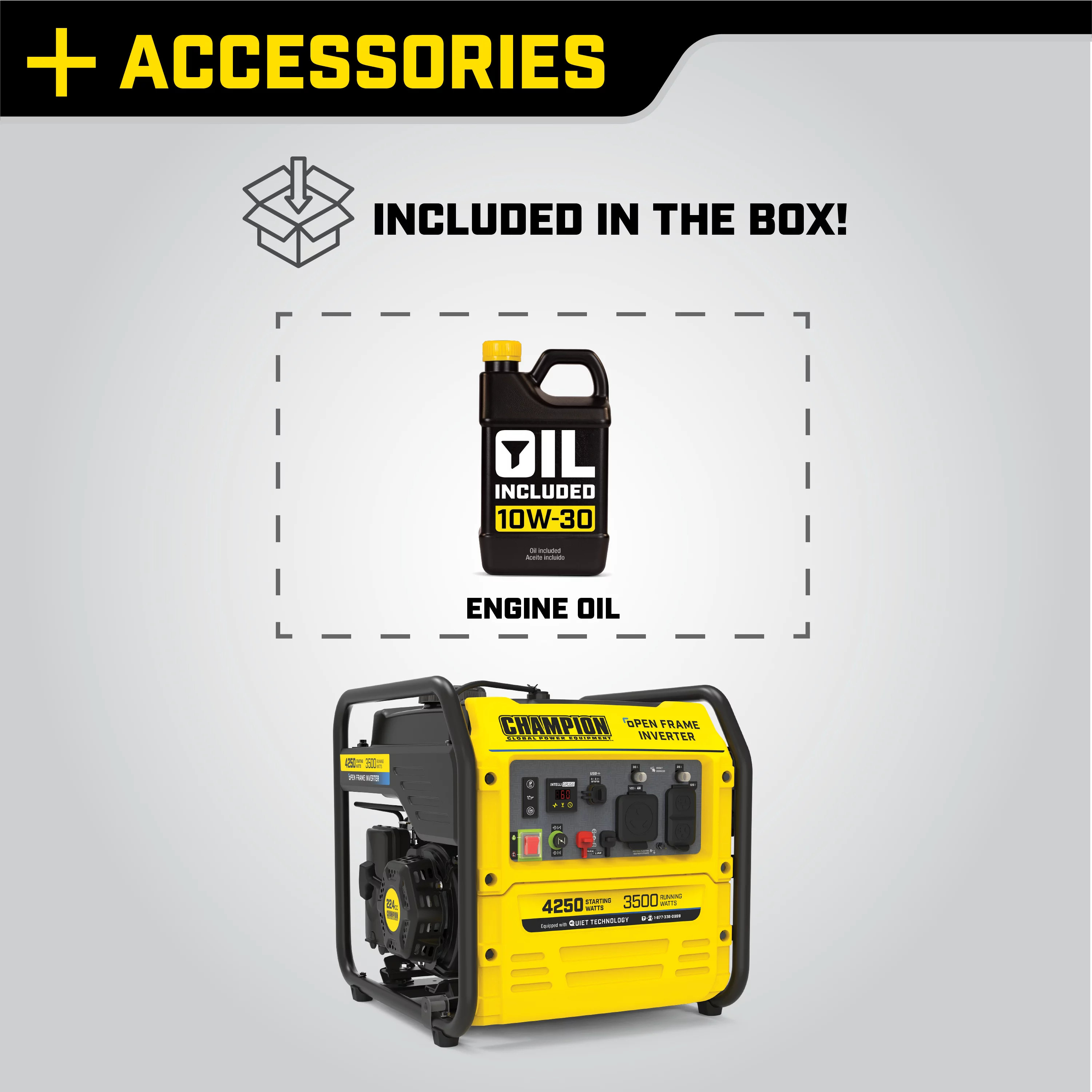 Champion Power Equipment 4250-Watt RV Ready Open Frame Gasoline Inverter Generator