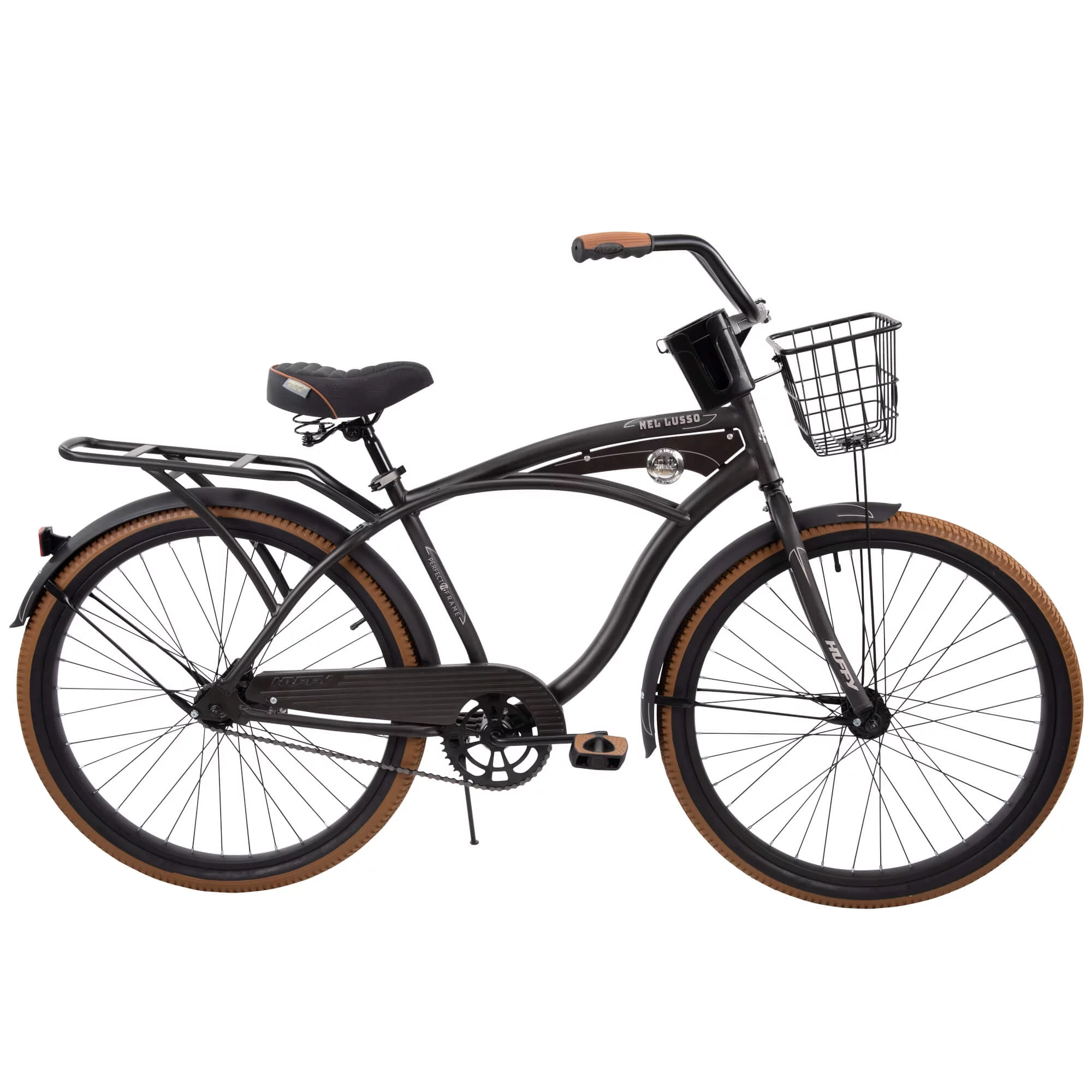 Huffy 26�� Nel Lusso Men's Cruiser Bike, Matte Black