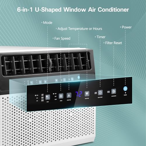 R.W.FLAME U-Shaped Air Conditioner Window Unit