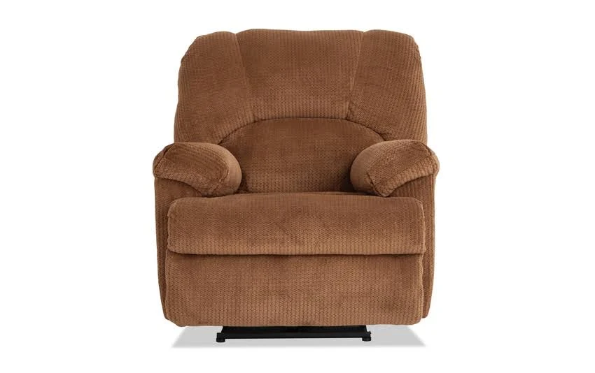Leo Camel Power Recliner in Brown | USB Port | Transitional Recliners Chenille by Bob&s Discount Furniture