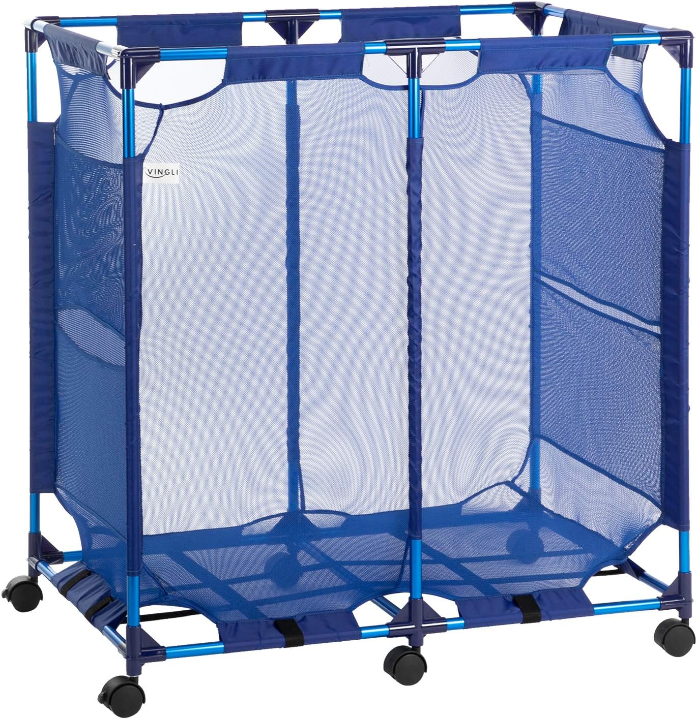 VINGLI Pool Storage Organizer Bin Rolling Poolside Mesh Container Pool Float Storage for Home Garage, Shed, Children Playroom or Pool Toys (36" x 24" x 36", Cutting) Pack of 2