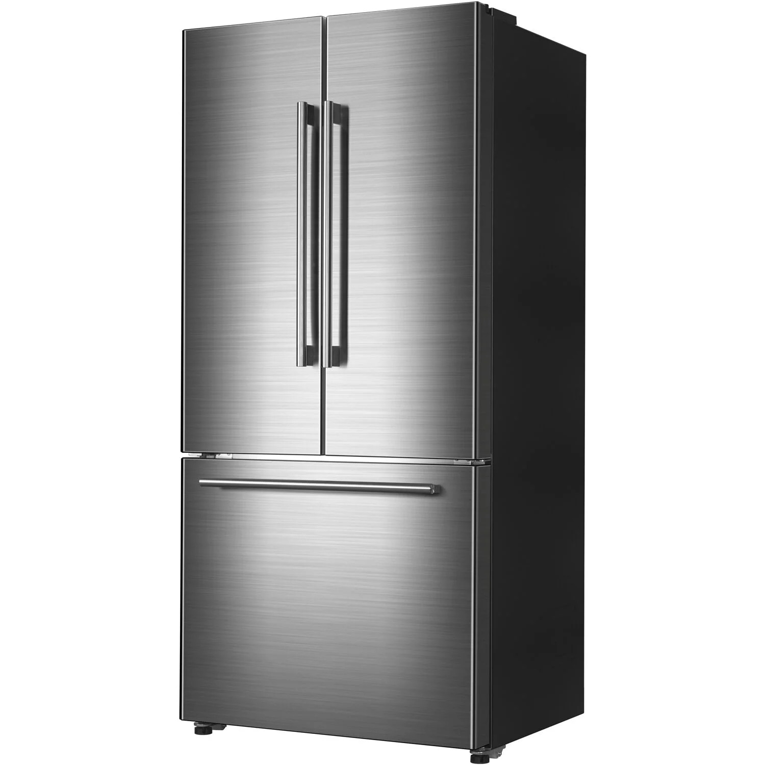 Galanz 18-Cu. Ft Counter Depth 3-Door French Door Refrigerator, Stainless