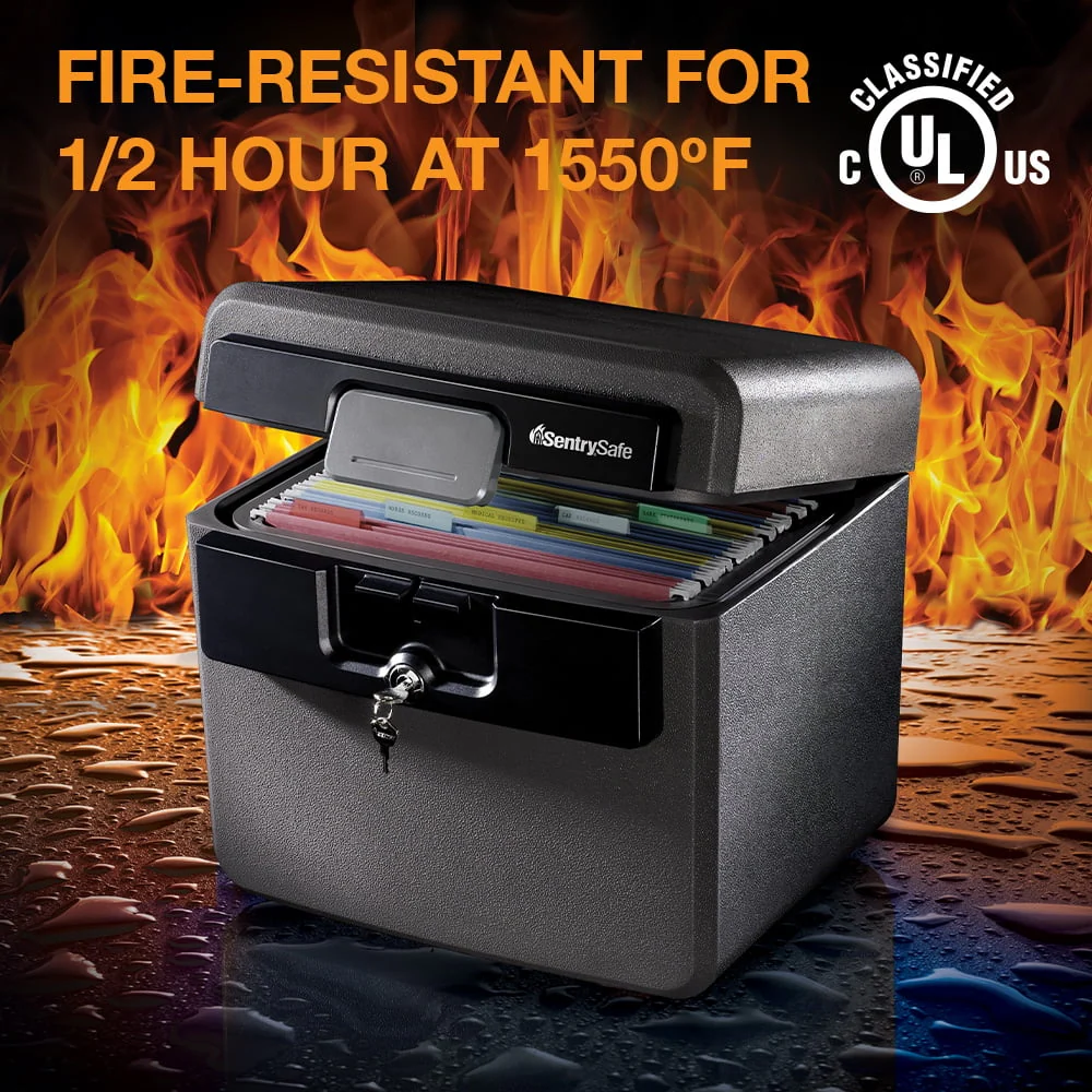 SentrySafe HD4100 Safe Box, Fire-Resistant and Water-Resistant with Key Lock 0.65 cu. ft.