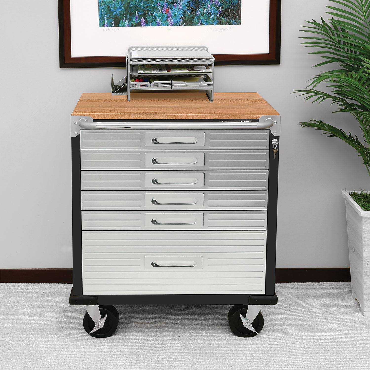 UltraHD Uhd20144B Rolling Cabinet, UltraHD 6-drawer, Satin
