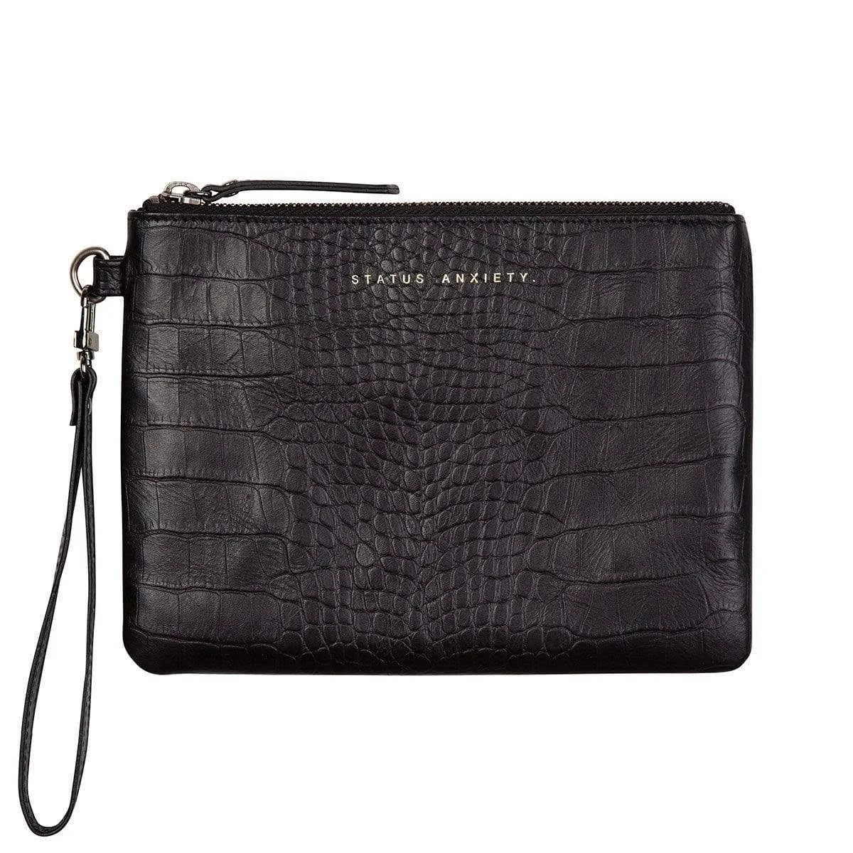 Fixation Wallet Black Croc Embossed - Megean