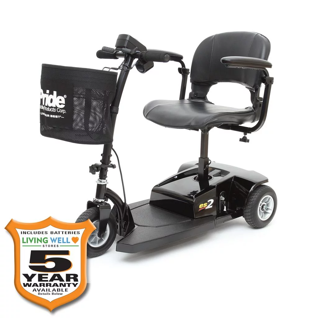 Go-Go ES2 3-Wheeled Scooter by Pride Mobility with Extended Warranty