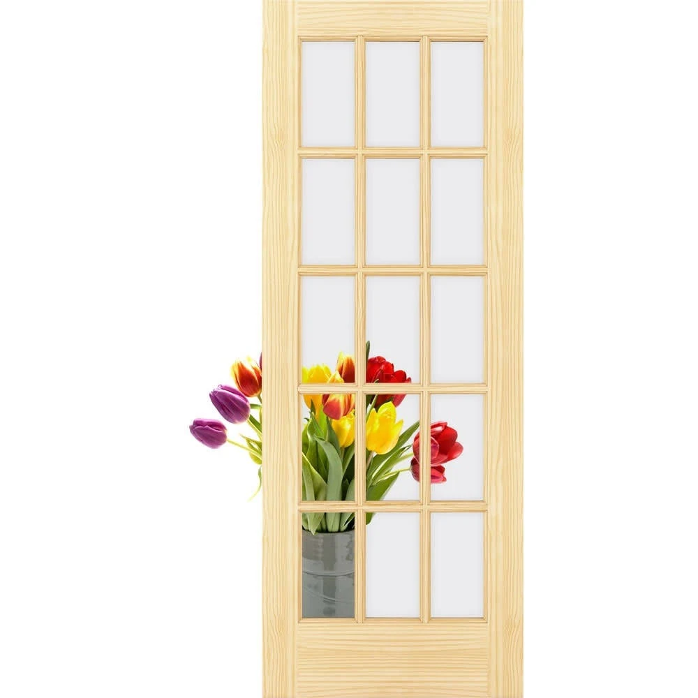 Frameport Lite Slab Glass French Doors, Beige