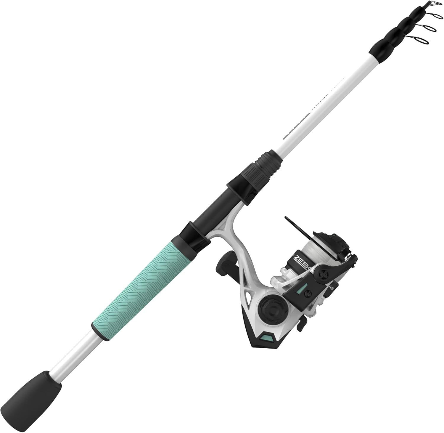 Zebco Roam Telescopic Fishing Rod and Spinning or Spincast Fishing Reel Combo, Durable 6-Foot Fiberglass Rod with ComfortGrip Handle, Pre-spooled with Zebco Cajun Fishing Line Pack of 2
