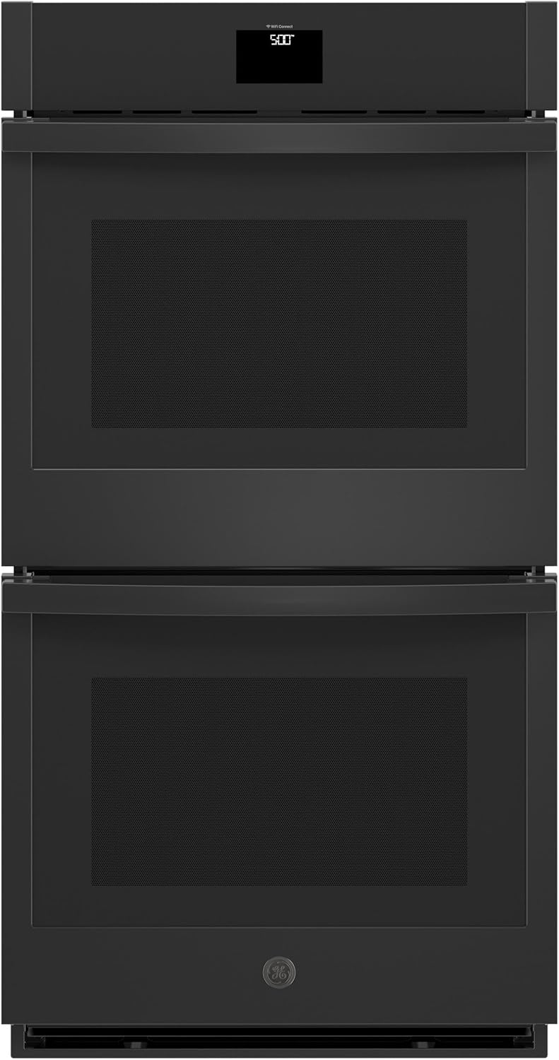 GE JKD5000DNBB 27" Built-in Convection Double Wall Oven with 8.6 cu. ft. Total Capacity WiFi Connect Self-Clean with Steam Clean Option in Black