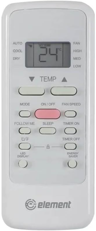 Element 6,000 BTU High Efficiency Window AC, Cools 250 Sq.Ft. (10' x 25' Room Size), Electronic Control with Remote, 3-Way Cooling & Fan Speeds, 4-Way Air Deflection, Energy Star, Auto Restart, 115V
