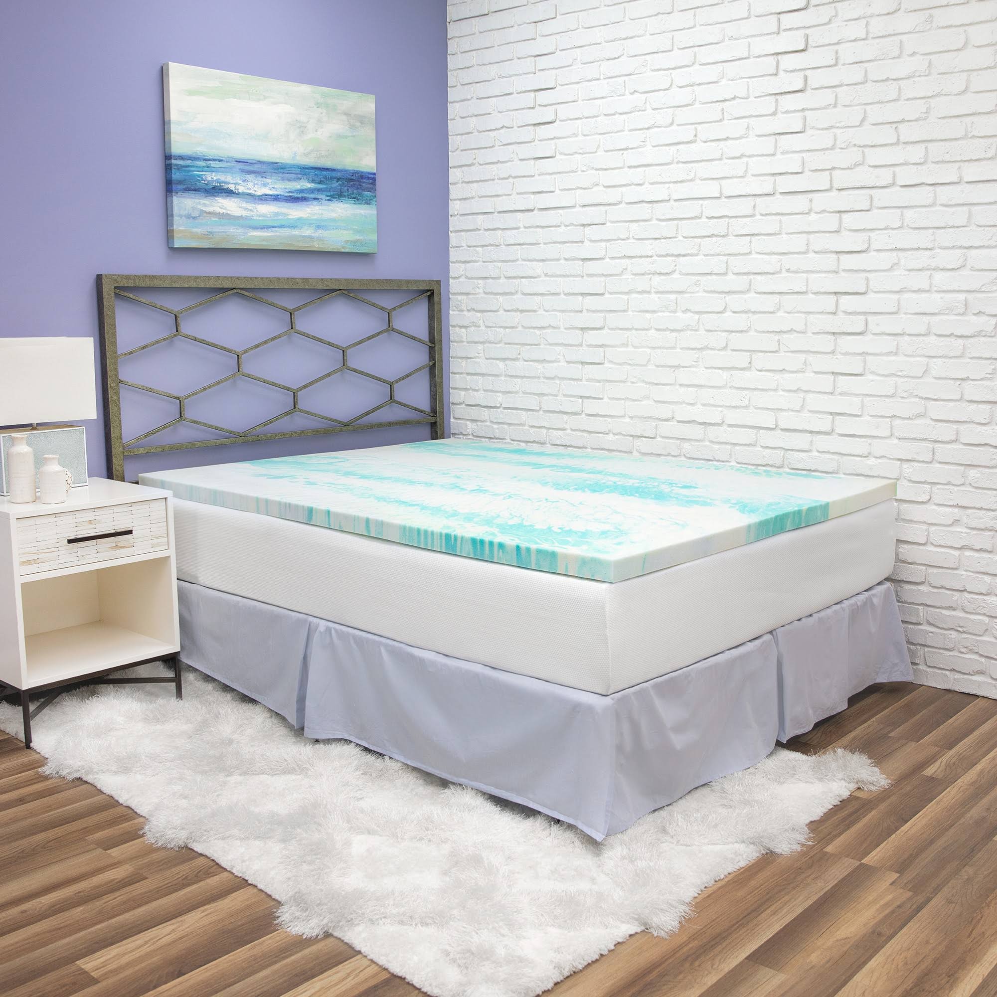 SensorPEDIC 2x22 Gel Swirl Memory Foam King Mattress Topper