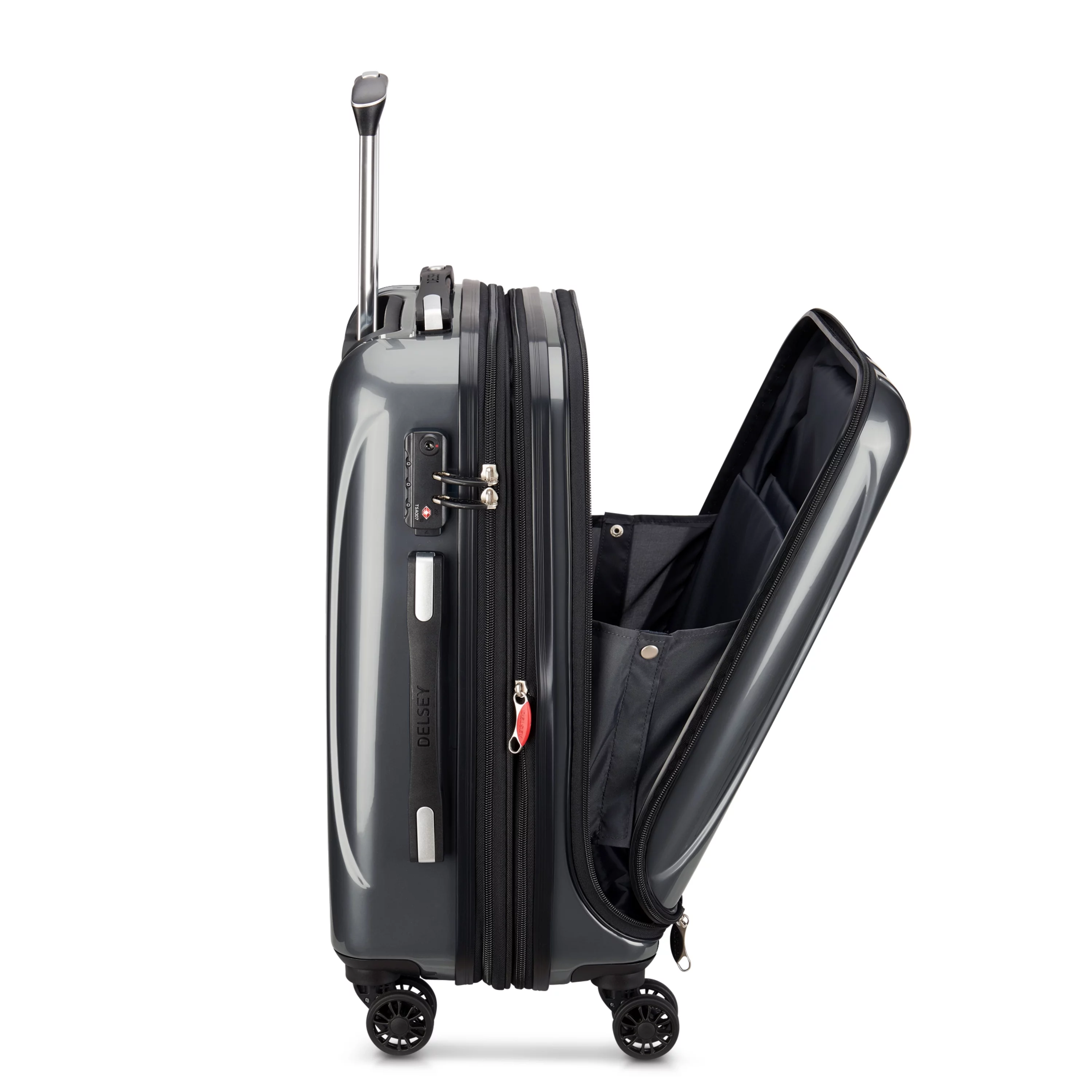 DELSEY PARIS Helium Aero 3-Piece Hardside Expandable Spinner Luggage Set includes 19" International Carry-On, 25" & 29" Checked, Steel Grey