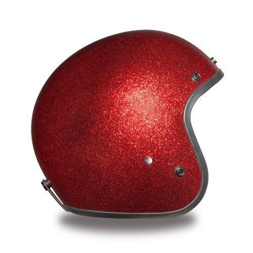 D.O.T. Daytona Cruiser- Red Metal Flake Helmet Xs