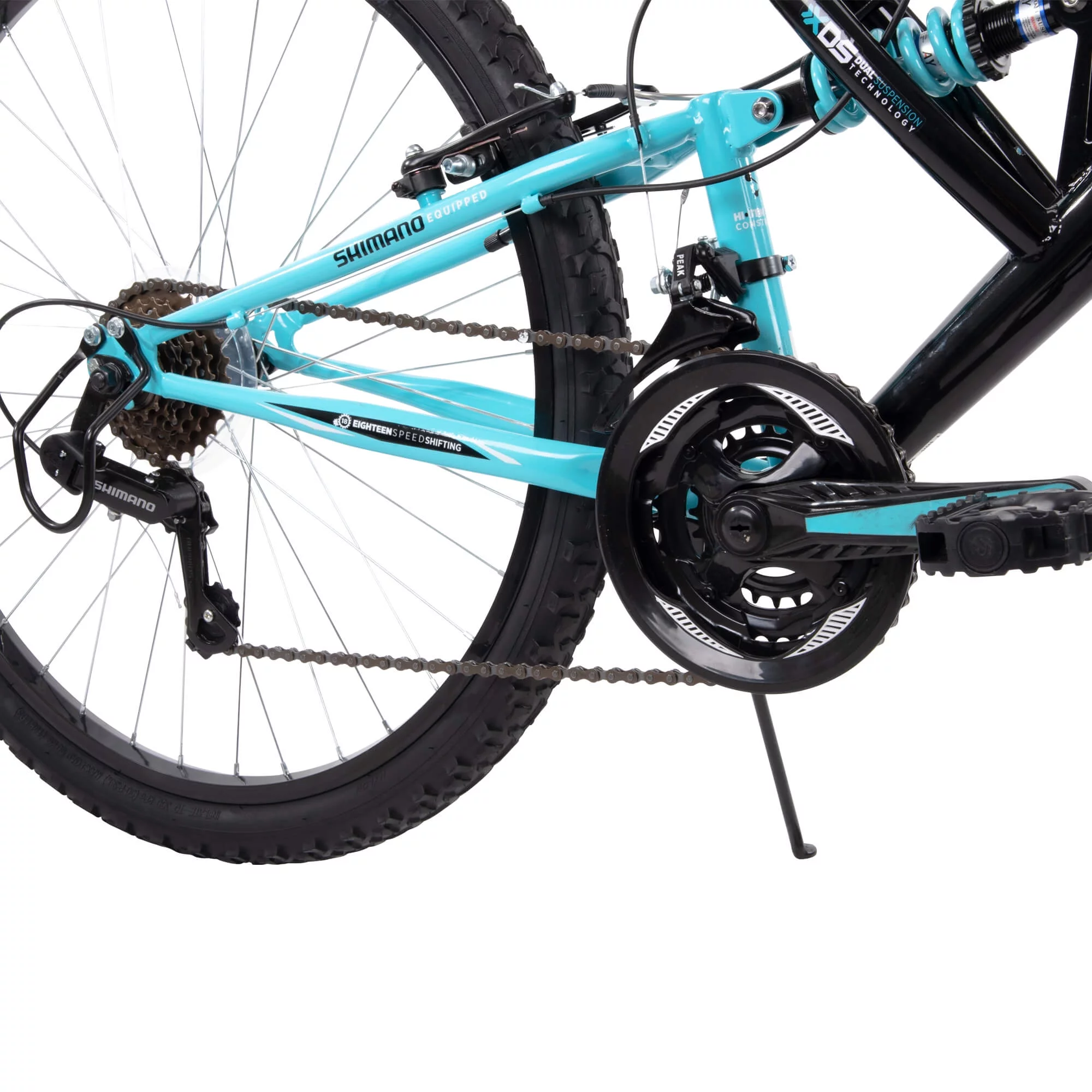 Huffy 26 Trail Runner Women's Full Suspension Mountain Bike, Ages 12+ Years,  Black
