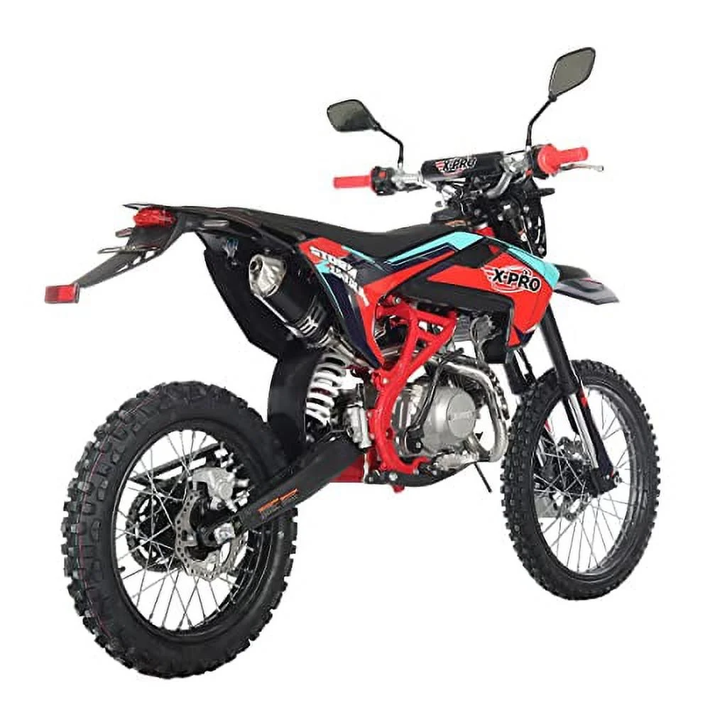 X-Pro Brand New Storm 150cc Gas Pit Dirt Bike with All lights, 4-Speed Manual Transmission, 19"/16" Tires