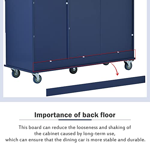 Proaxil Kitchen Island with Drop Leaf, Island Table with Wood Top Butcher Block Countertop on Wheels Microwave Stand with Storage Cabinet with Drawers Modern Rolling Cart (52.7 Inch Width)