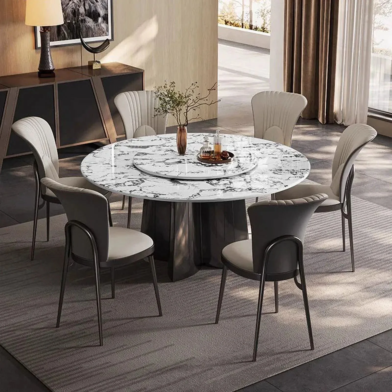 Modern Center Dining Table Console Replica Rustic Living Room Nordic Coffee Dining Table Round Mesa De Comedor Furniture HDH
