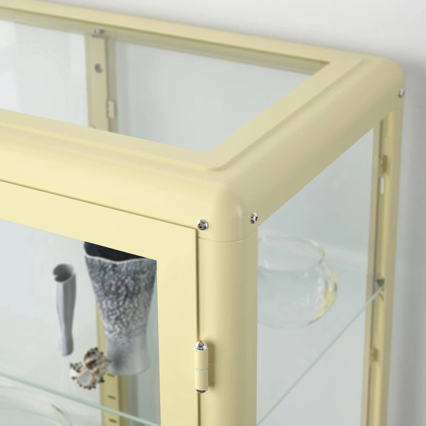 IKEA - FABRIK?R Glass-Door Cabinet, Light Yellow, 31 7/8x44 1/2