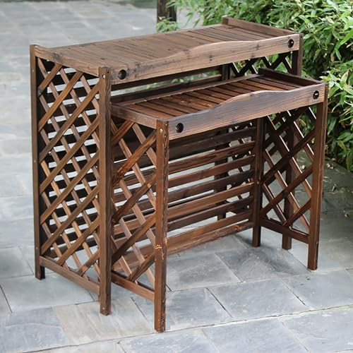 Outdoor Wooden Air Conditioner Cover, Flower Stand Privacy Fence Screen Privacy Screen Decorative Fence Panel, Ac Fence for Outside Unit, Trash Can Enclosure