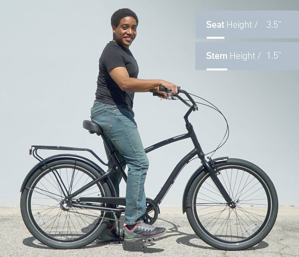Sixthreezero EVRYjourney Men&s 26x22 3 Speed Steel Sport Hybrid Cruiser Bicycle