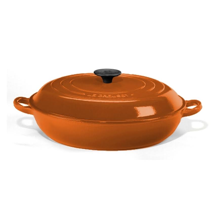 Le Creuset Cast Iron Shallow Casserole, Volcanic, 30 cm