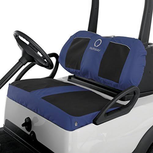 Classic Accessories Fairway Golf Cart Neoprene Panel Bench Seat Cover - Black/Navy