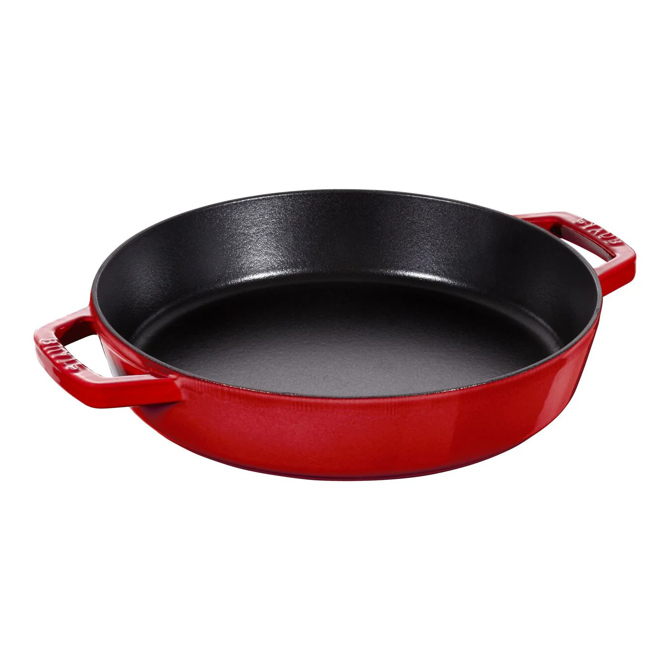 Staub 13 Double Handle Cast Iron Fry Pan in Cherry