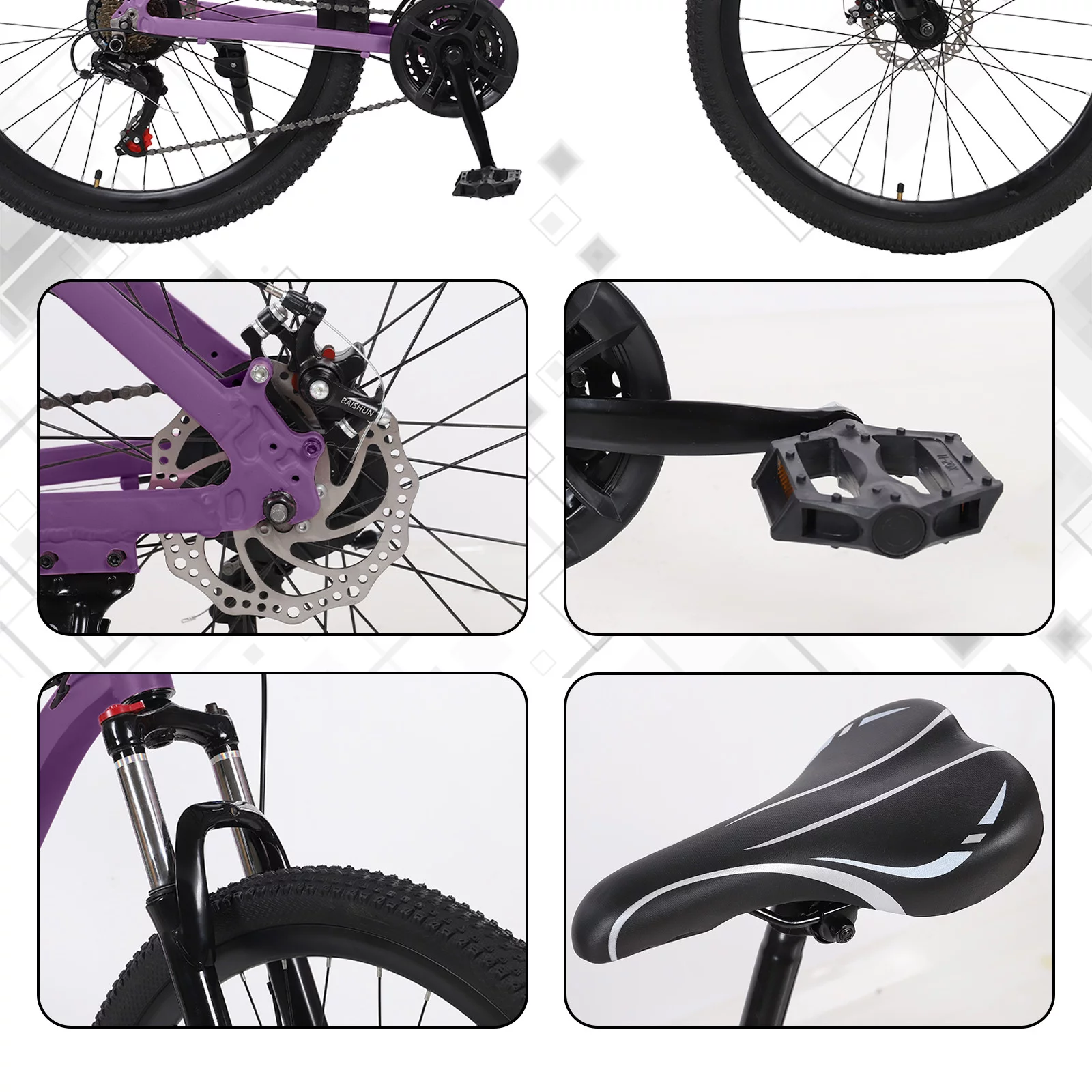 Guzom Adult Mountain Bikes- Mountain Bike 26-inch Outdoor Sports, 21-Speed , Suitable for Men and Women