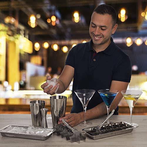 GOWA Easy Removal Metal Ice Trays with Handle - Stainless Steel Ice Cube Maker and Tray, 18 Slot Mold - BPA-Free, Food-Grade Fre