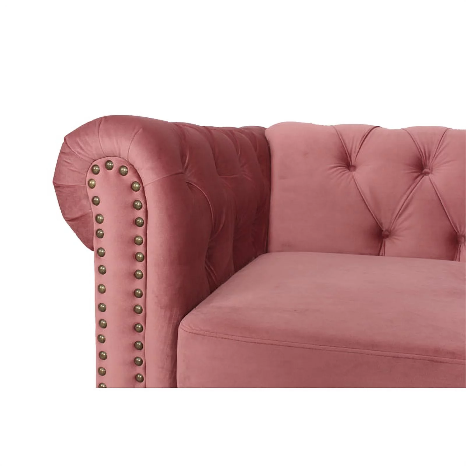 Home Square 2 Piece Microfiber Living Room Loveseat Set in Smoky Rose