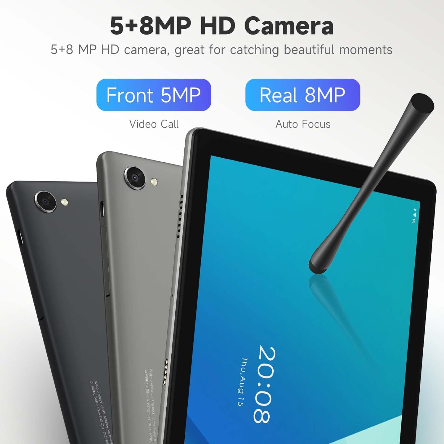 Tablet 10 inch Tablet, Android 11 Tablet, 32GB Storage, Dual HD Camera, Quad-Core Powerful Processor Long Lasting Battery and High-Resolution Screen for Better Gaming, Working Experience (Gray)