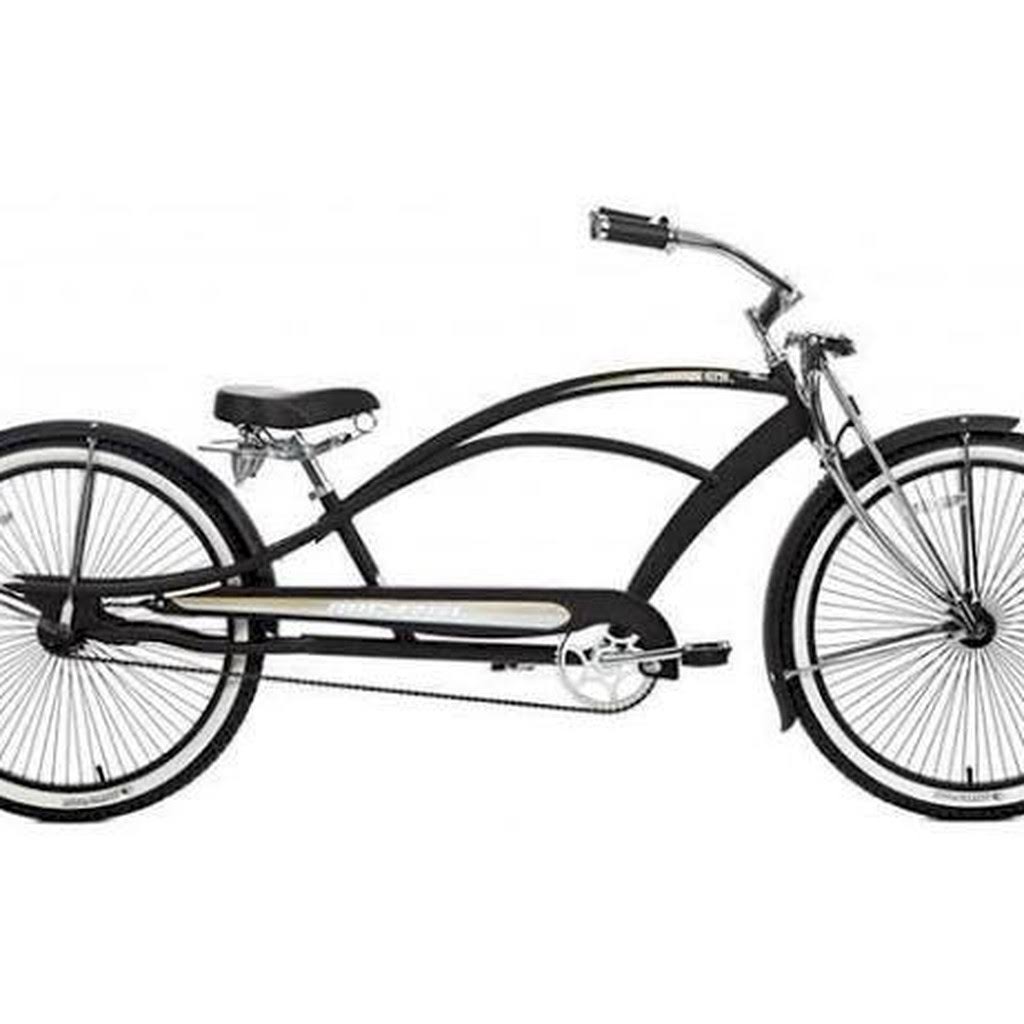 Micargi Mustang GTS 26" Stretch Beach Cruiser Bicycle, Matte Black - Megean