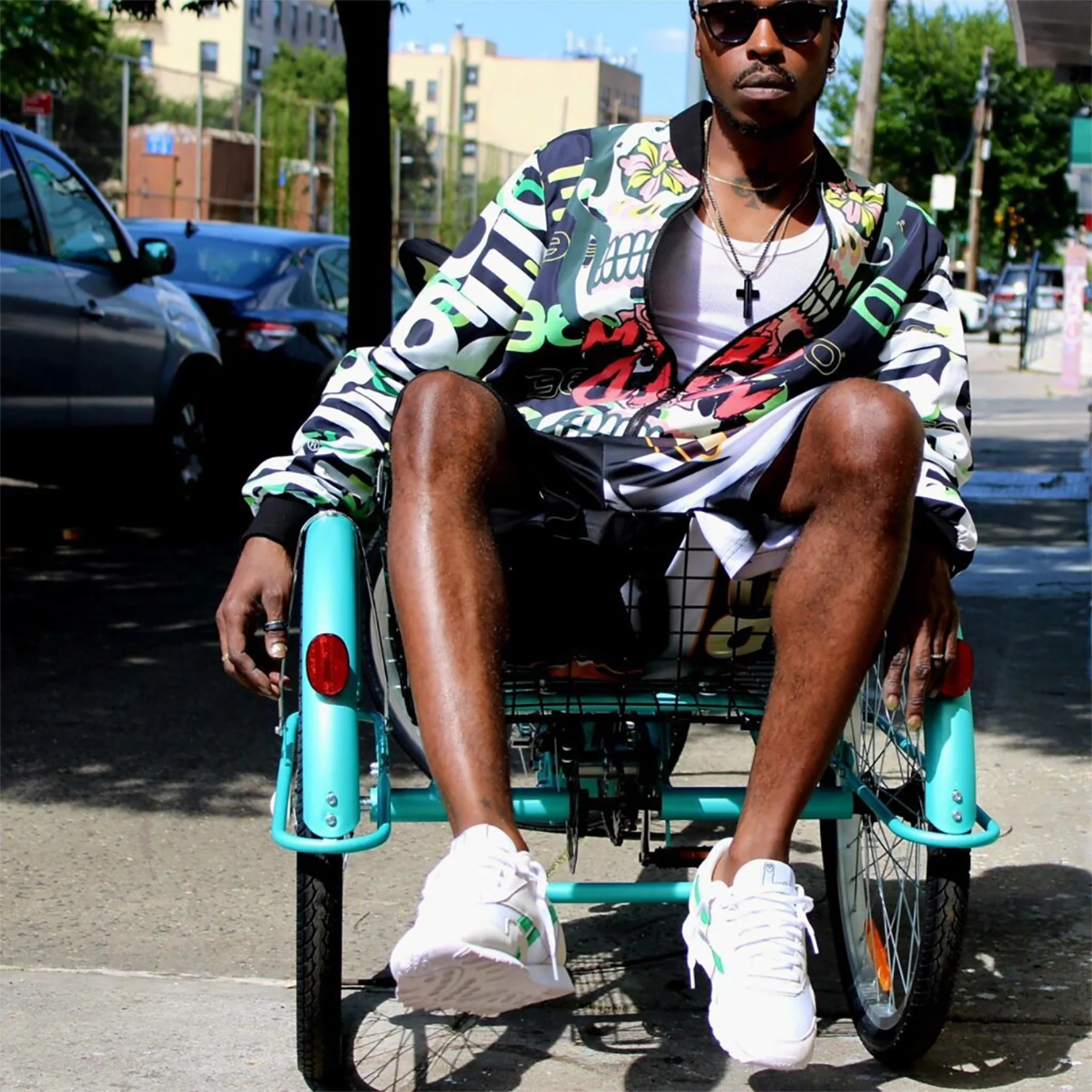 Viribus 26" Electric Tricycle 350W Cruiser Tricycle w Basket 36V 10Ah Navy for Adult Unisex
