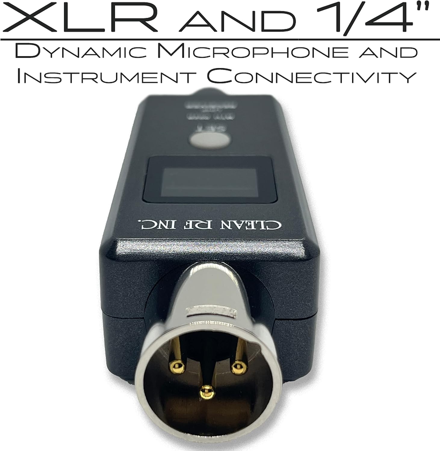 Wireless XLR Adapter System | Transmitter and Receiver for Dynamic Microphones Active PA Systems Mobile DJs or Instrument Wireless | 48k UHF Digital | 5+ Hours of Battery Life | USB Recharge Capable