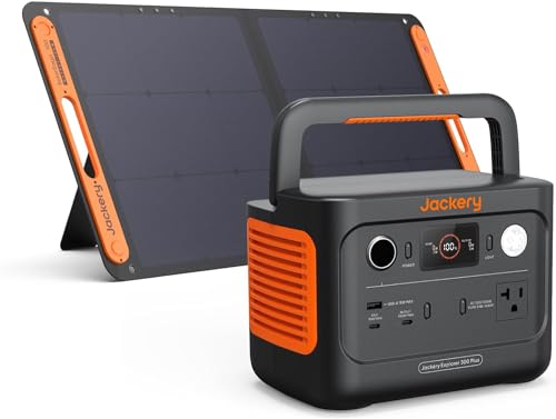 Jackery Solar Generator 300 Plus Portable Power Station, 288Wh Backup LiFePO4 Battery, 300W AC Outlet for RV, Outdoors, Camping, Traveling, and Emergencies