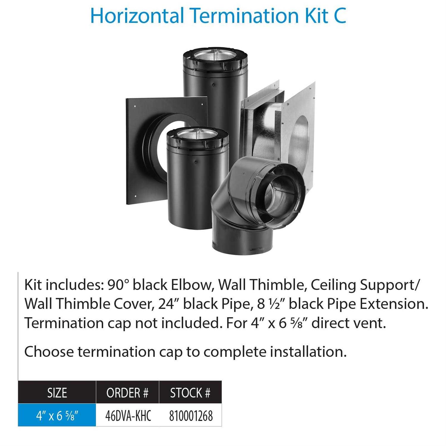 DuraVent 46DVA-KHC DirectVent Pro Horizontal Termination Kit C - Shop Hardware Tools Online Store