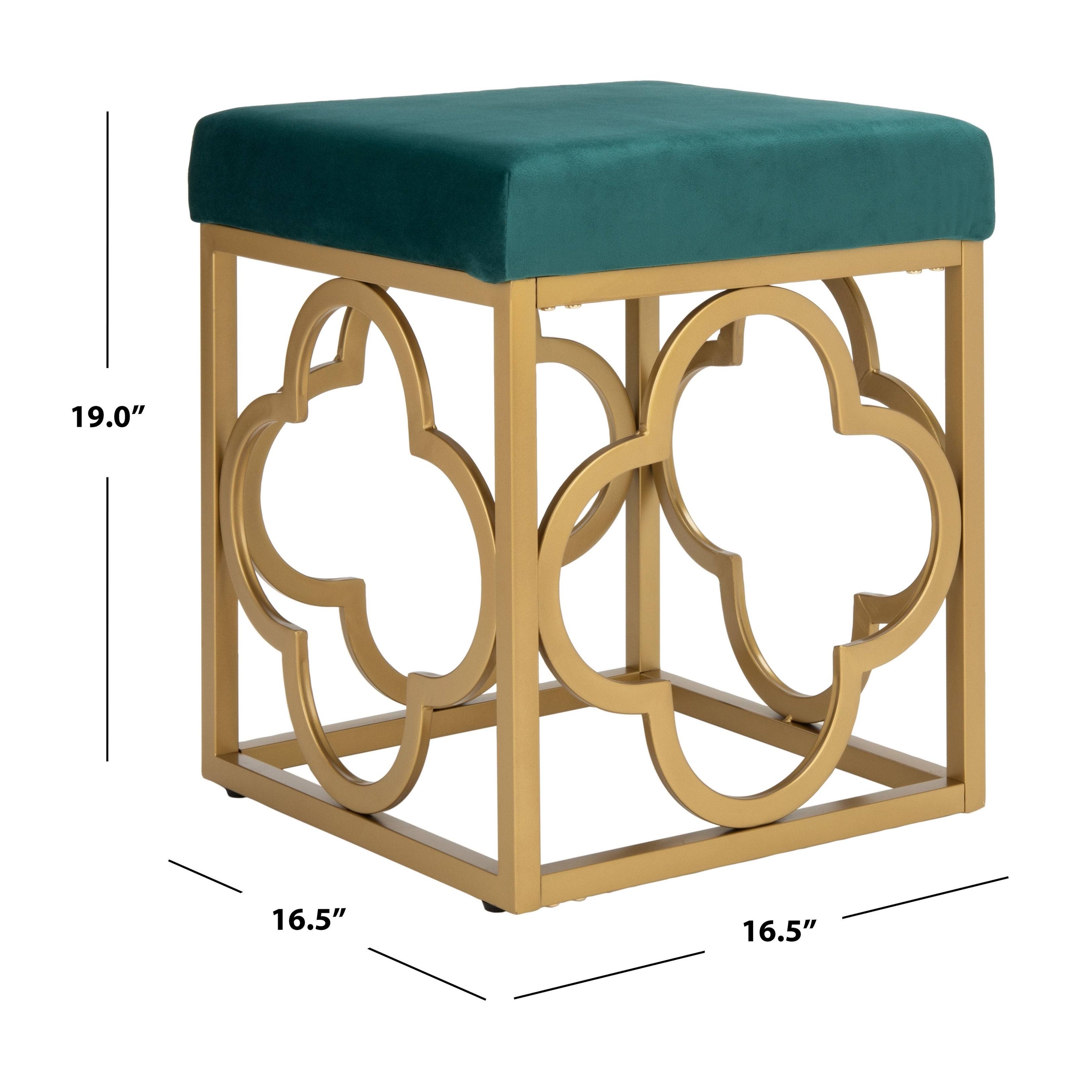 Safavieh Fleur Square Ottoman - Creme / Gold