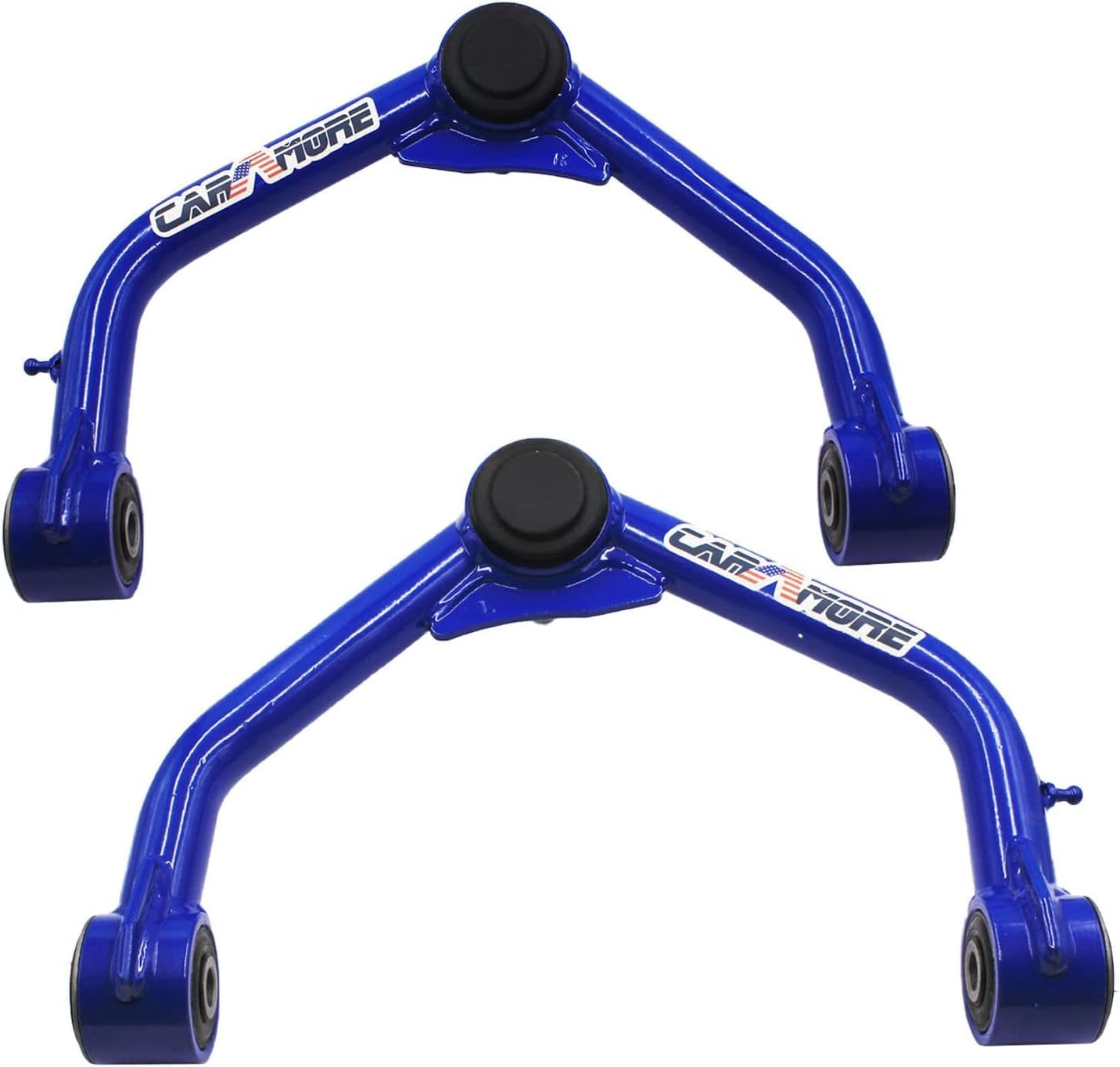 Pair Front Upper Control Arms 2-4'' Lift Compatible With 2006-2010 Do-dge Ram 1500 , 2011-2018 Ram 1500 4WD 4x4--Black