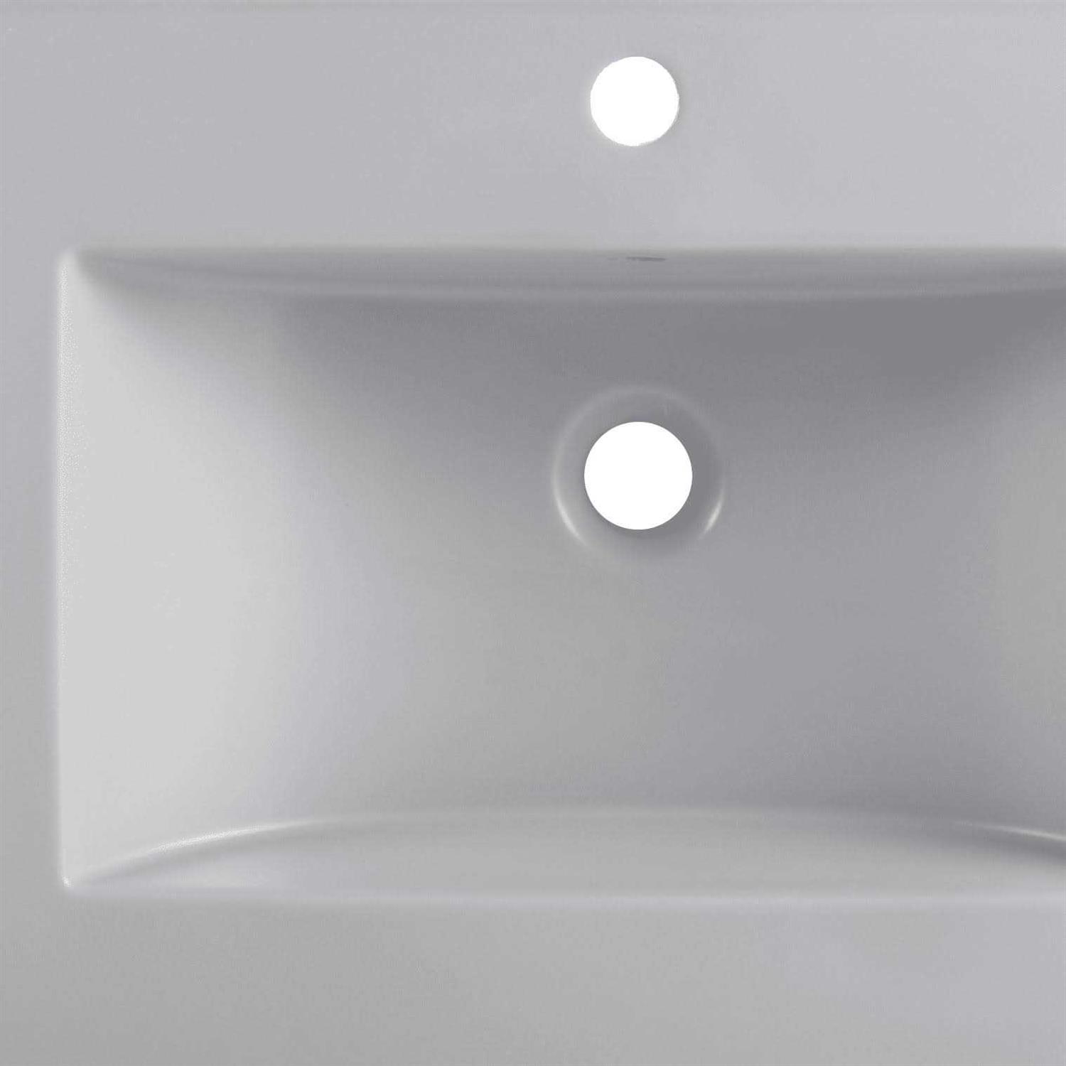 Saint Birch 32 Matt Grey Ceramic Single Bathroom Vanity Top With Sink - Shop Hardware Tools Online Store