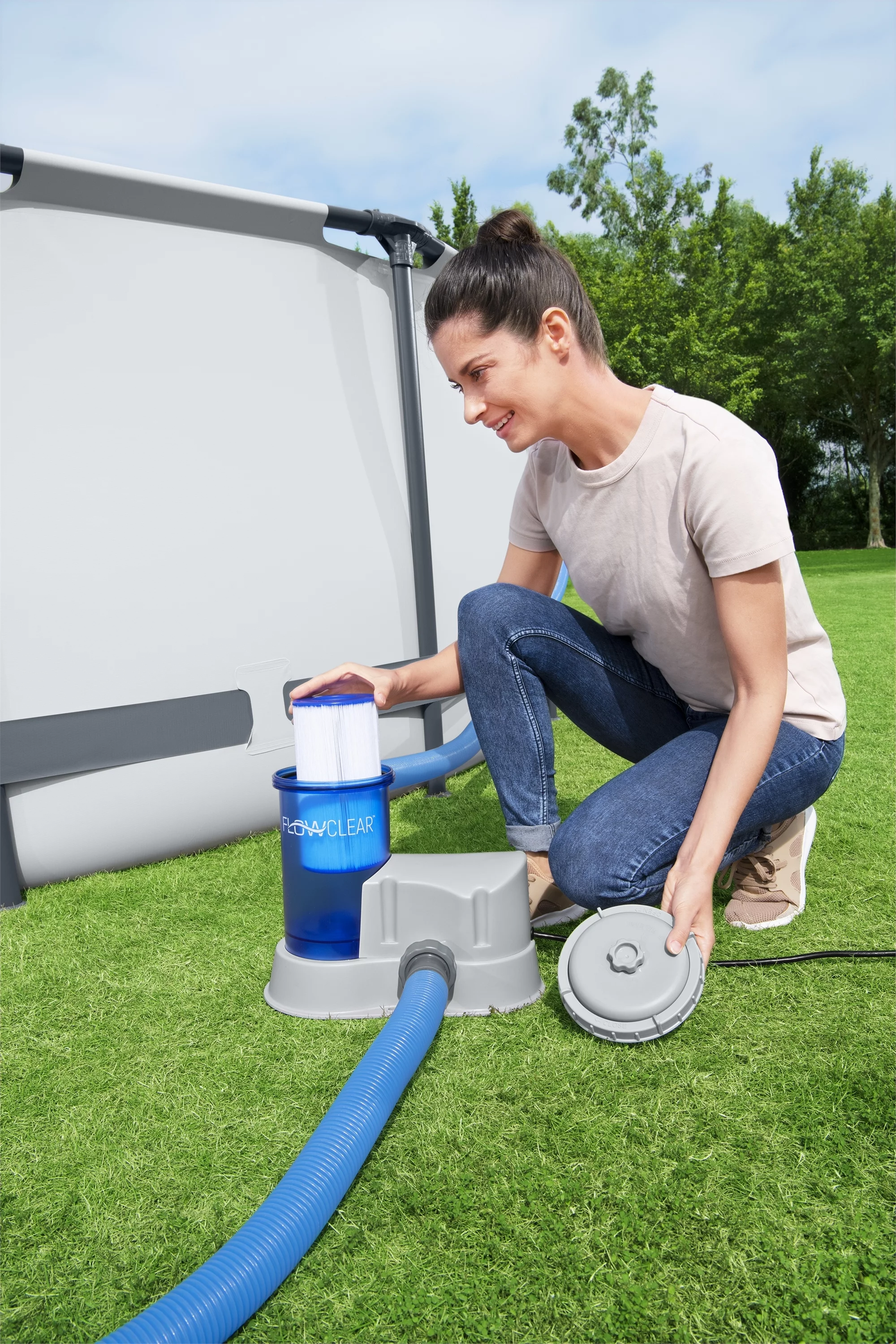 Flowclear 1500 gal. Transparent Filter Above-Ground Pool Pump