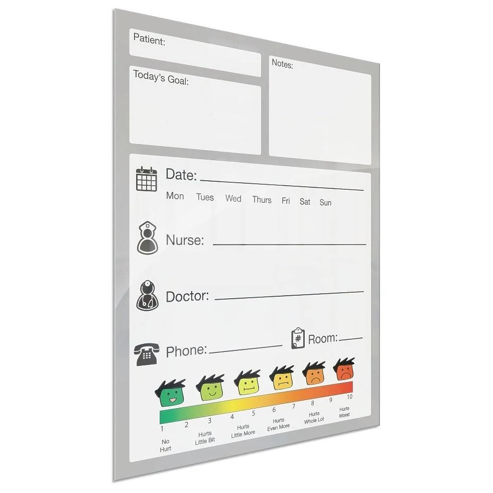 Patient Magnetic Glass Whiteboard 24x18 - Best-Rite - 84216