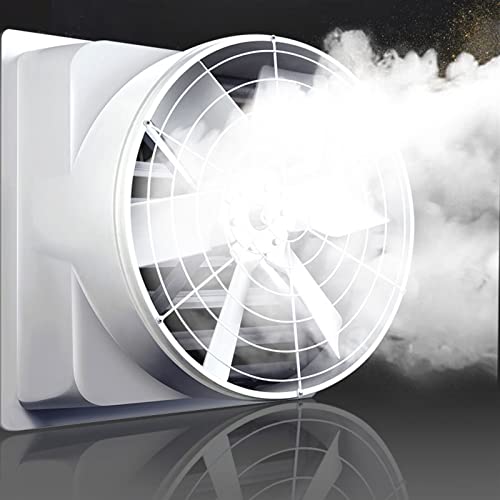 HASMI Exhaust Fan Powerful Industrial Exhaust and Ventilation Fan Wall Mounted Exhaust Fan, Automatic Shutter, Vent Fan For Home Attic, Shed, or Garage Ventilation Ventilation Fan