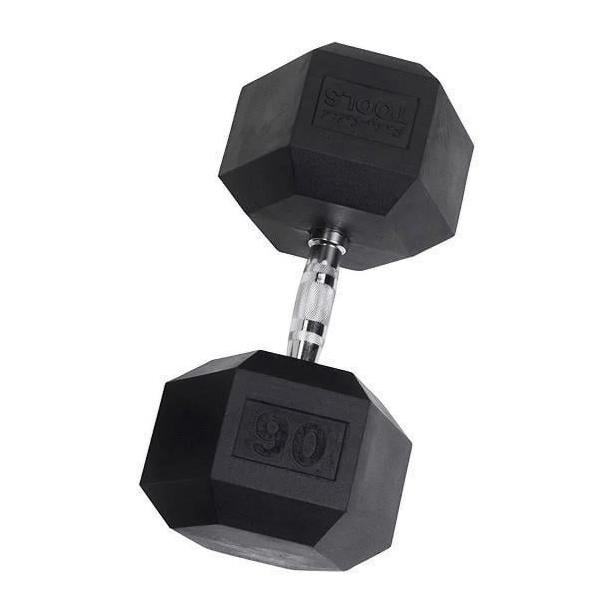 Rubber Coated Hex Dumbbells 55 lb.