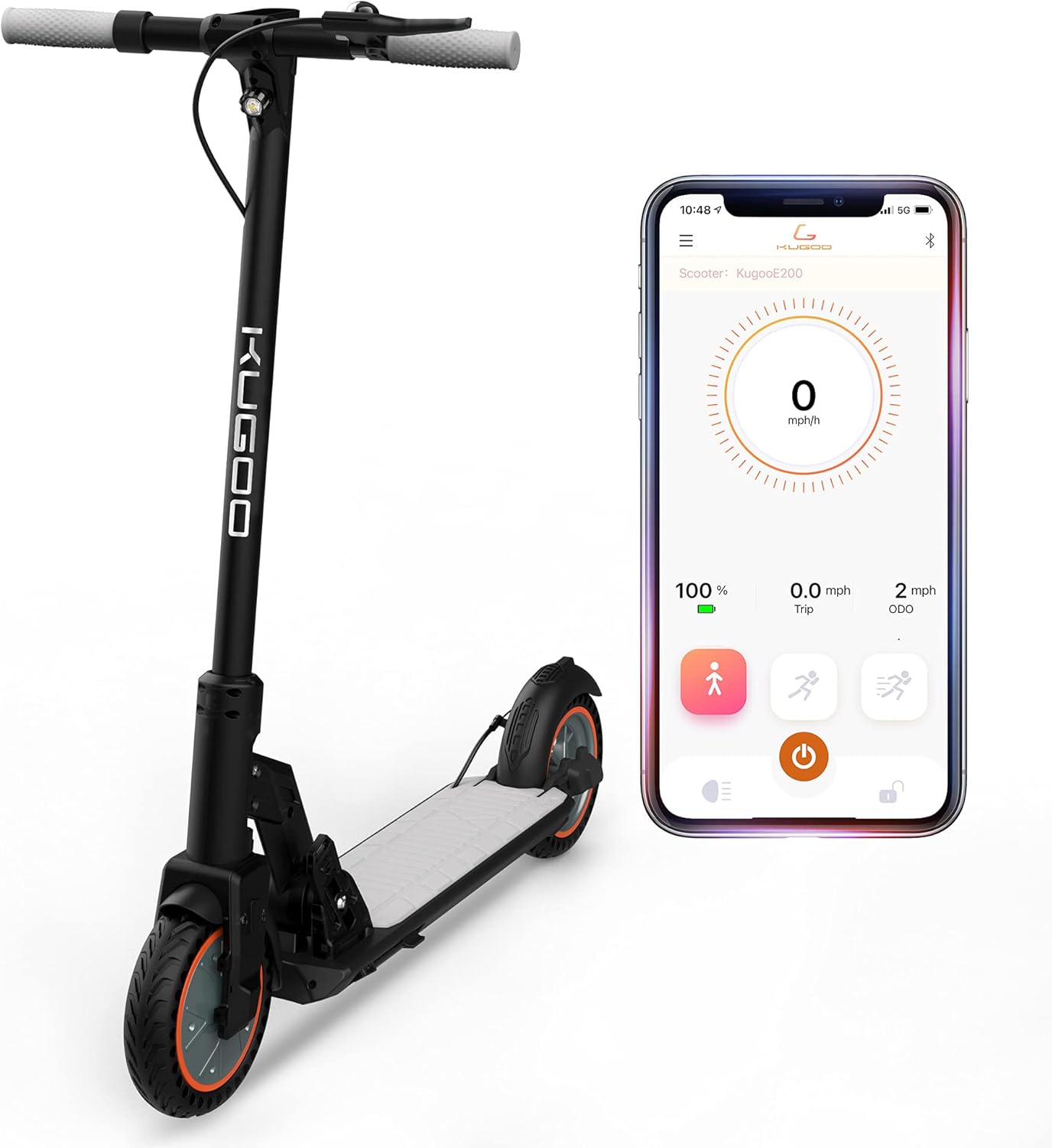 KUGOO Electric Scooter, 350W/15.5 MPH Pro Scooter, Electric Scooter for Adults, Scooter with Foldable Frame & Handle Bar, 8 Inches Inflation-Free Tires, S1 Plus & M2 PRO