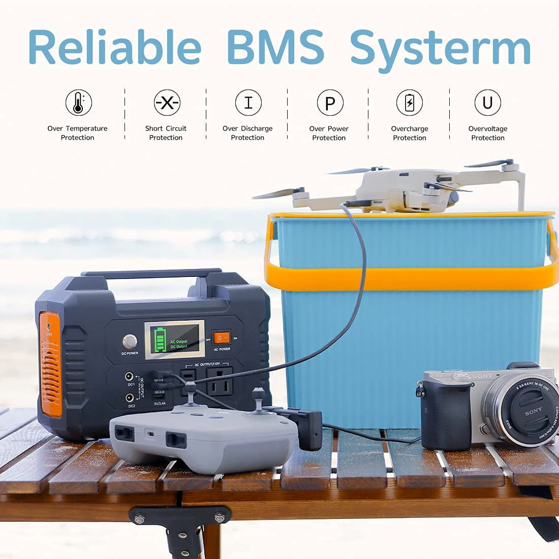 Flashfish 200W Portable Power Station, 40800mAh Solar Generator, Portable Generator聽for Camping Travel Emergency