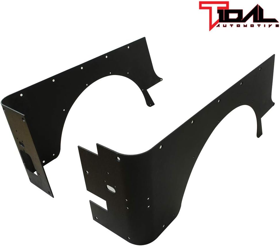 Tidal Armor Rear Corner Guard Black Textured Fit for 87-95 Wrangler YJ
