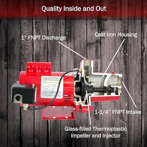 Red Lion RJS-50-PREM Premium Cast Iron Shallow Well Jet Pump
