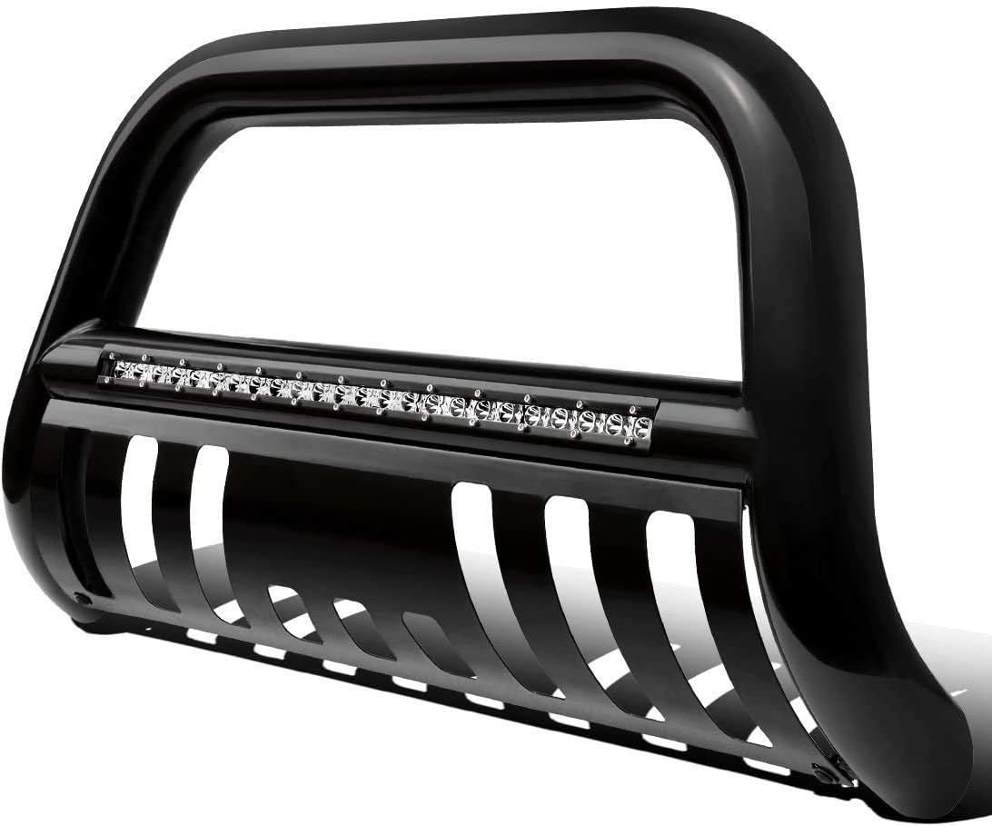 AUTOSAVER88 Bull Bar Compatible for 2004-2022 Ford F150/2003-2014 Navigator Stainless Chrome Bull Bar 3" Push Front Bumper Grill Grille Guard with Skid Plate