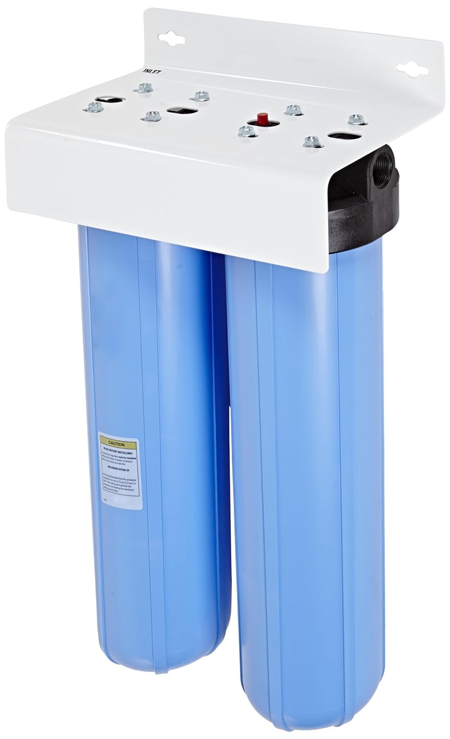 Pentair Pentek BBFS-222 Big Blue Three-Housing Filtration System, 1" NPT #20 High Capacity Water Filter Housing, Holds 20" x 4.5" Filter Cartridges